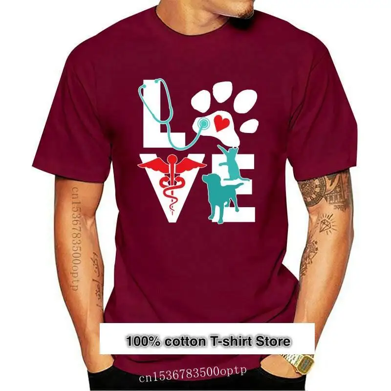 

Nueva camiseta camisa amor medicina Ветеринария lindo regalo T camisas tema Grey Homme Uniform Fitness 100% de algodón