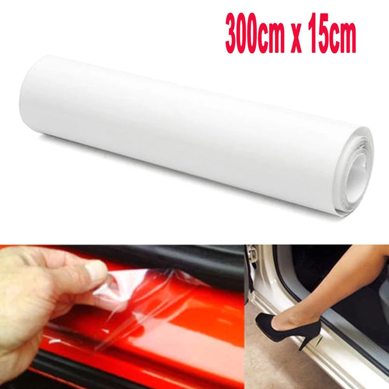 

Door Sill Edge Paint Clear Car Vinyl 300*15cm Car OPVC Transparent Anti-Scratch Weatherproof Parts Protection Film
