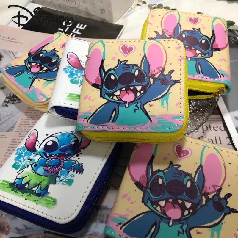 

Disney 2022 New Women's Wallet Cartoon Cute Women's Coin Purse High Quality PU Zipper Large Capacity Children's Coin Purse