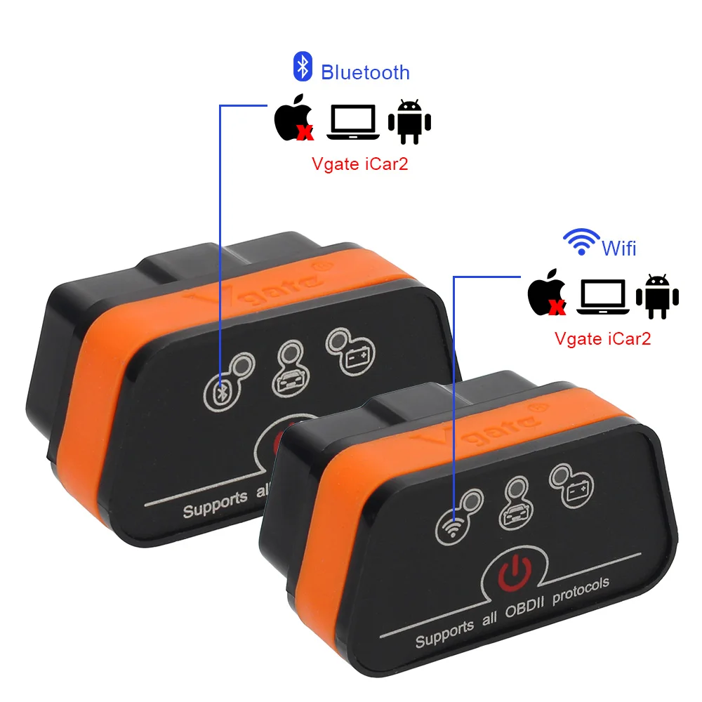 

Automotive Diagnostic Scanner Vgate Icar2 For Android Code Reader WIFI/Bluetooth ELM327 OBD2 Auto Diagnostic Tool