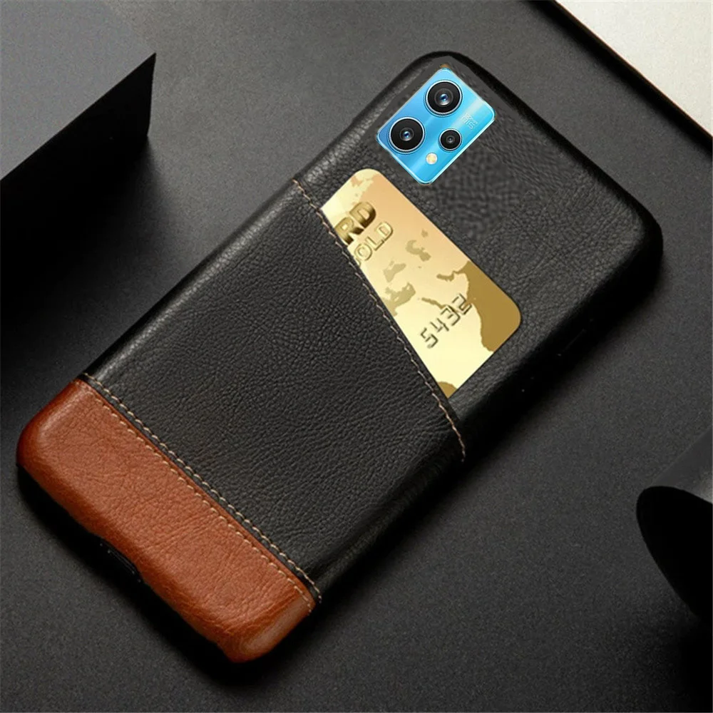 

Realmi 9 Pro Plus Cases Mixed Splice PU Leather Credit Card Holder Cover For oppo realme 9i 9 ProPlus 9pro 9proplus Coque Funda
