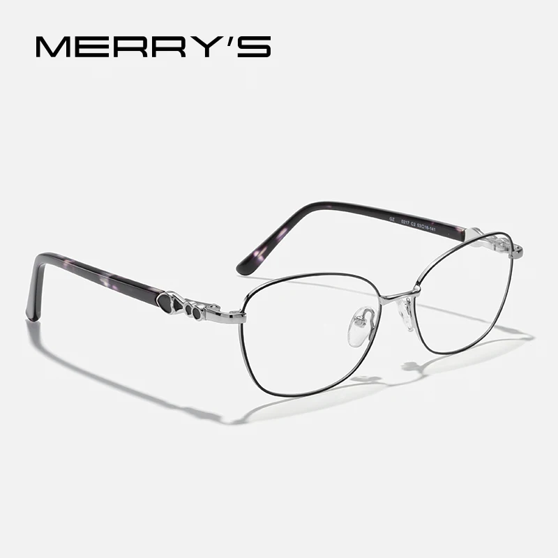 

MERRYS DESIGN Women Classic Retro Glasses Frame Oval Fashion Glasses Myopia Prescription Eyeglasses Heart Shape Legs S2717