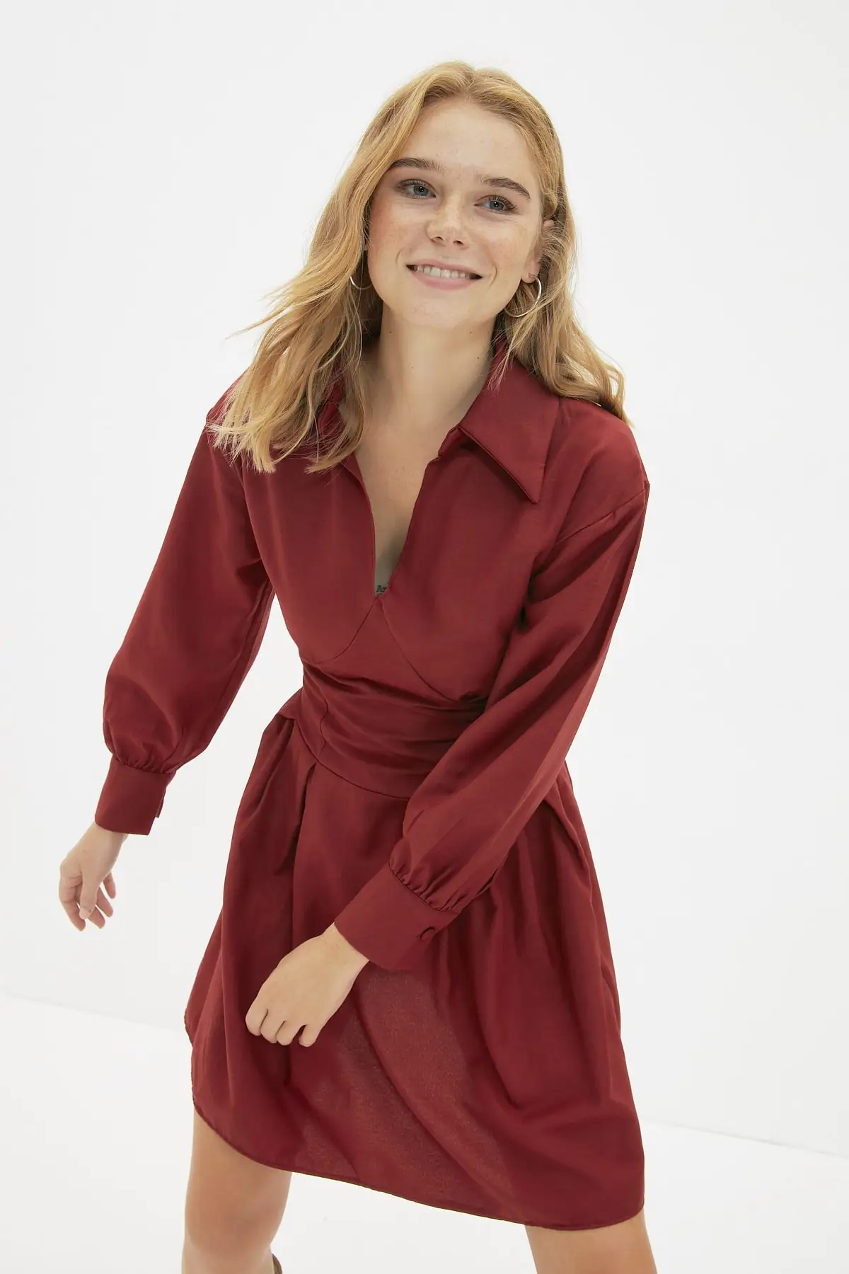 Trendyol Shirt Collar Dress TWOAW22EL1112