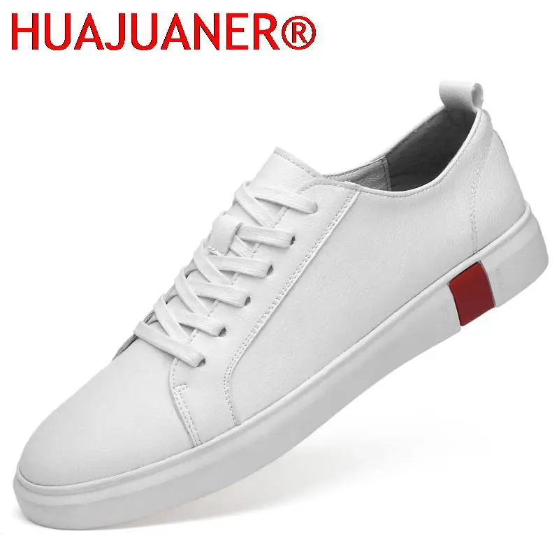 

Man Shoes Casual Leather White Sneakers For Men Soft Light Outdoor Shoes Breathable Flats Shoes Male Comfortable Walking Shoes