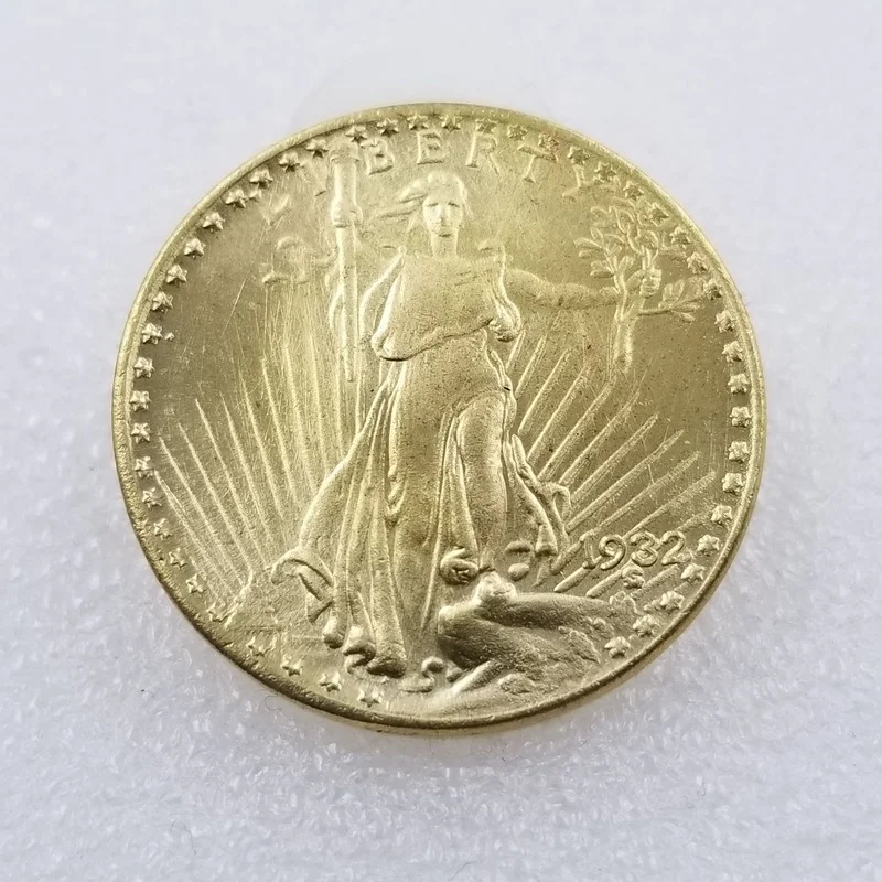

American 1932 20 Dollars Brass Gold Plated Commemorative Collectible Coin Gift Lucky Challenge Coin