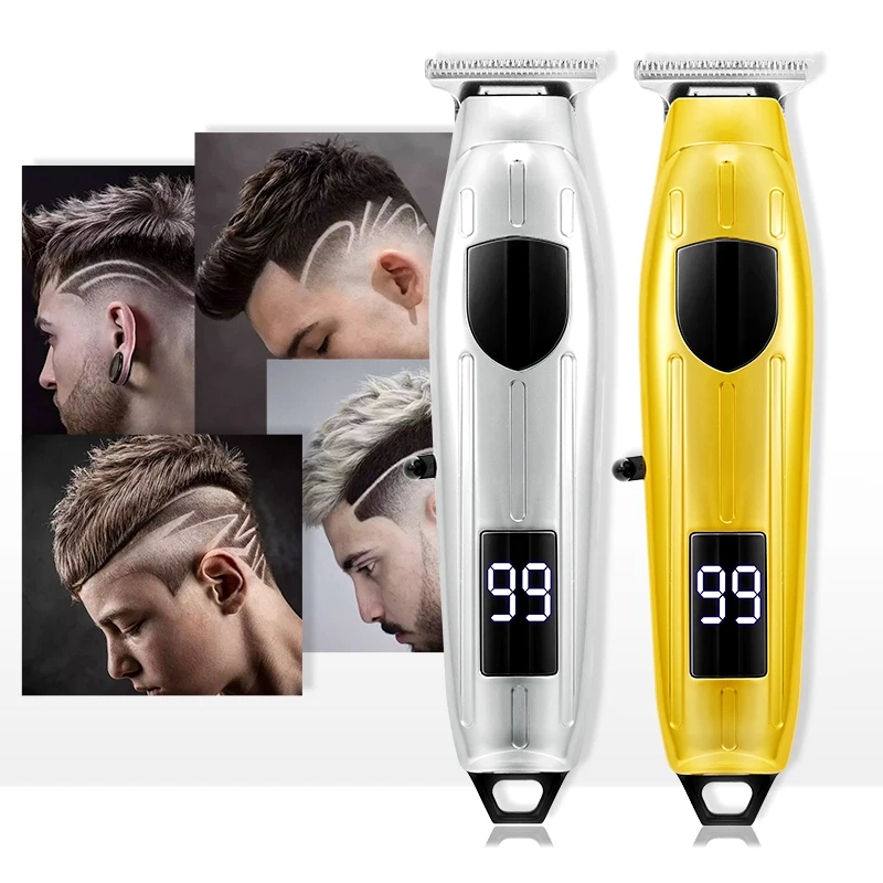 

Professional Digital LCD Display Adjustable Beard Trimmer For Men Rechargeable Hair Trimmer 0mm Electric Hair Cutter Machine