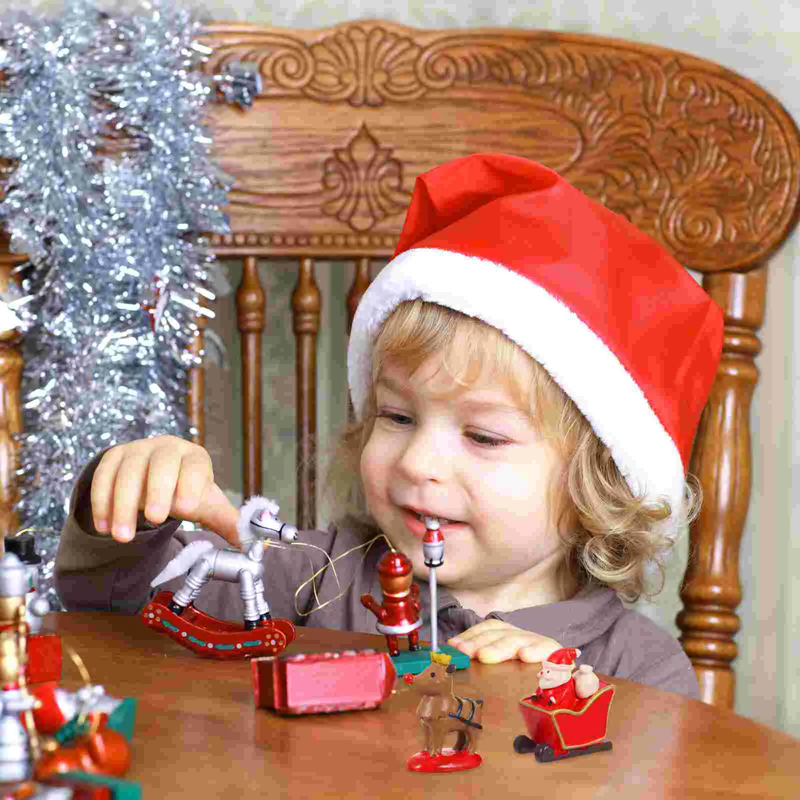 2 шт. рождественские украшения 2024 роскошные новинки санки Санта-Клауса домашний