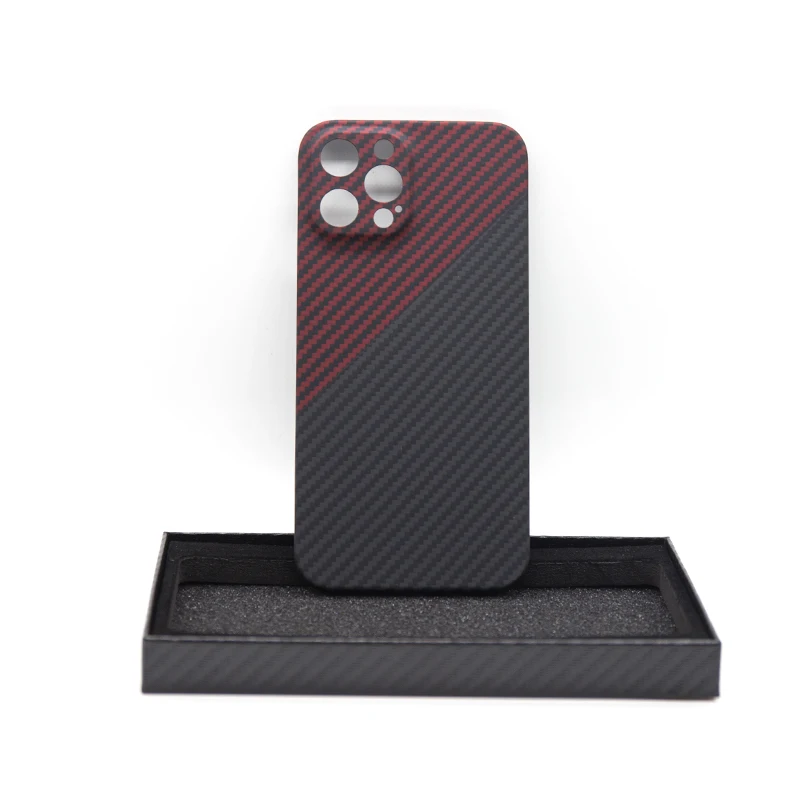 

Carbon Fiber Phone Cover iPhone 12promax No Fingerprint Protective Lens Premium Business iPhone 12 pro max Carbon Case