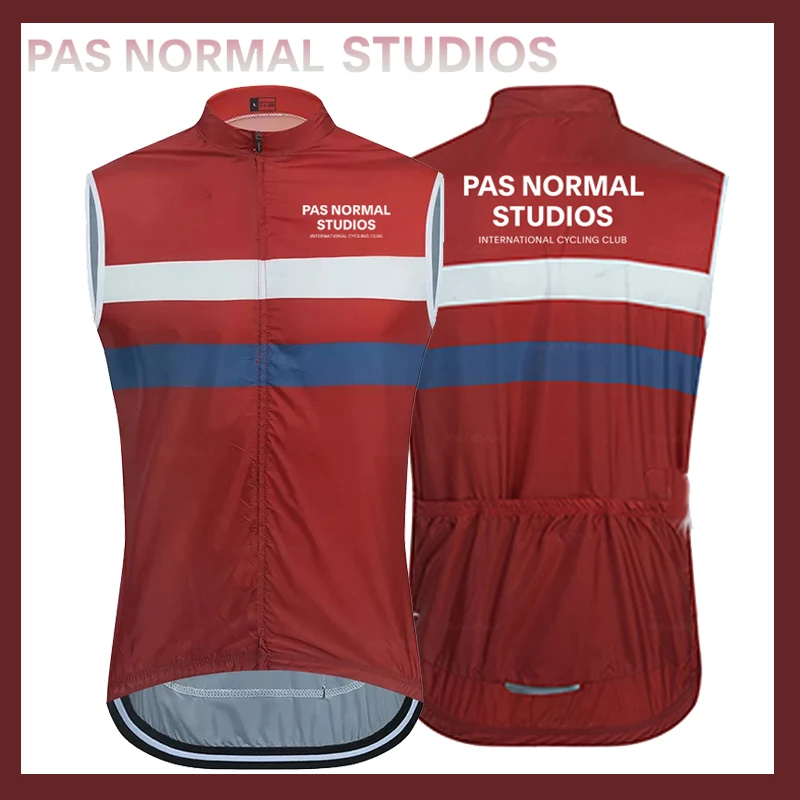 

2023 New Pro Bicycle Team Sleeveless Vest Maillot Ciclismo PAS NORMAL STUDIOS Men's Cycling Jersey Summer Cycling Clothing Vest