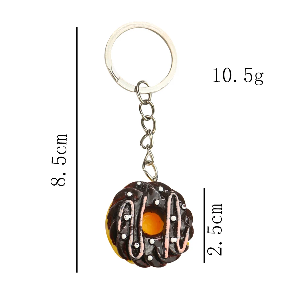 Мини-брелок в виде пончика сладкие мяса фрукты шоколад орех десерт кулон брелок