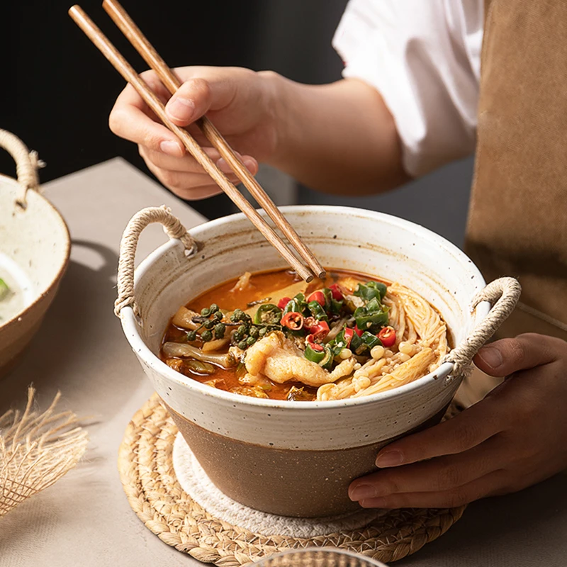 1 шт. большая бинауральная пеньковая веревка в японском стиле для супа фруктов