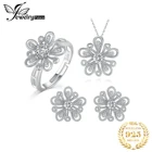 Комплект из кольца и серёг, из серебра 925 пробы, с фианитом