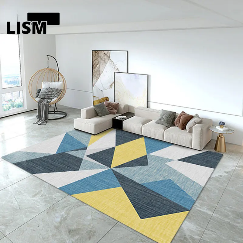 

Modern Style Carpet Geometric Home Living Room Bedroom Decoration Sofa Table Beside Rugs Floor Minimalist Bathroom Hallway Mat