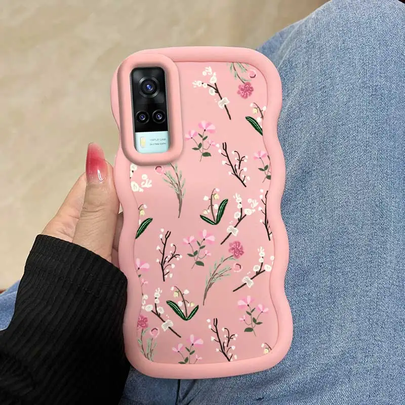 Фото Прочный модный гибкий чехол с нежным цветочным узором для Vivo Y33 с элегантным элегантным чехлом для vivo V Y T 3 51 28, 30 40 53 S Lite (ME) №5