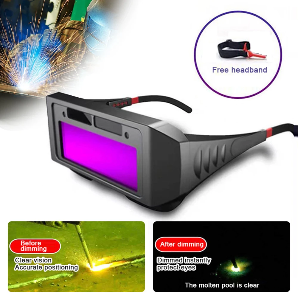 

Auto Glasses Goggle Welding Helmets Darkening Change Auto Glasses Solar Eyes Darkening Energy Shied Light Eyes Anti- Automatic