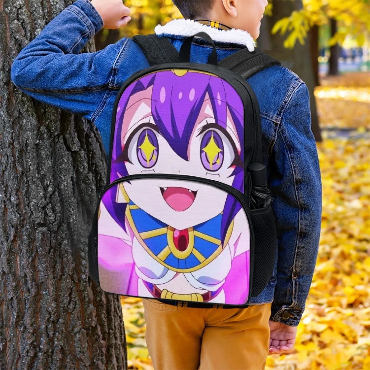 

FORUDESIGNS Students Backpacks Jashin-chan Dropkick X Schoolbags Fashion Double Zipper School Bag Storage Comfortable Material