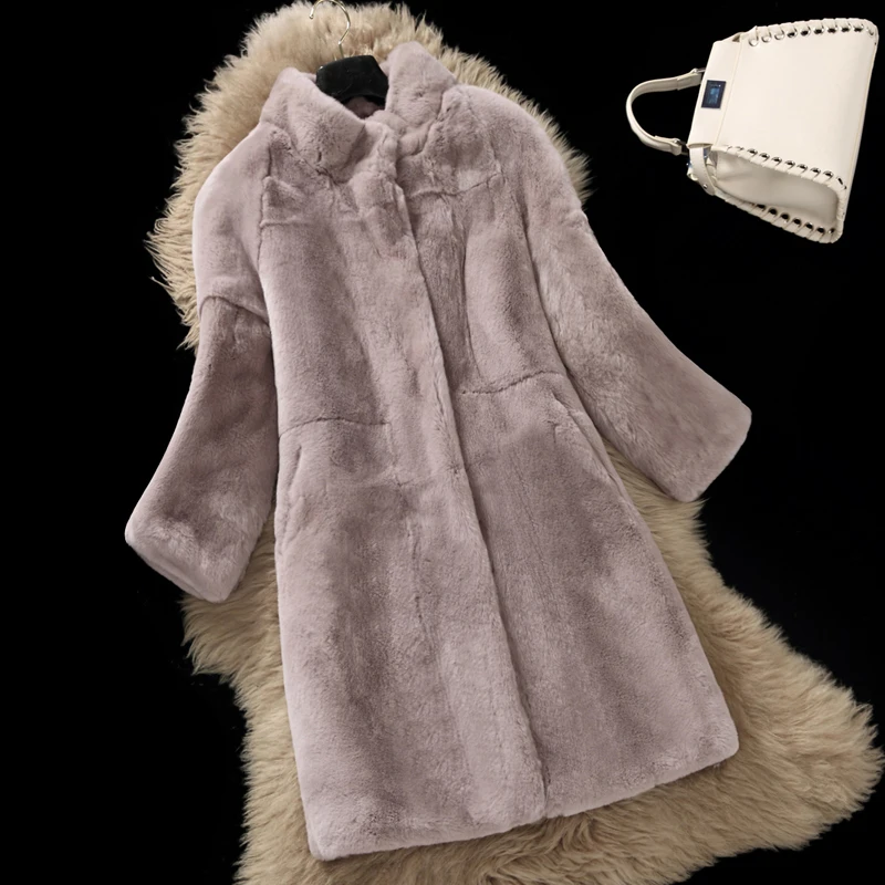 Real Overcoat Women's Winter Coats 2022 Fur Mink Fur Thick Winter High Street Other Slim Real Fur Woman enlarge