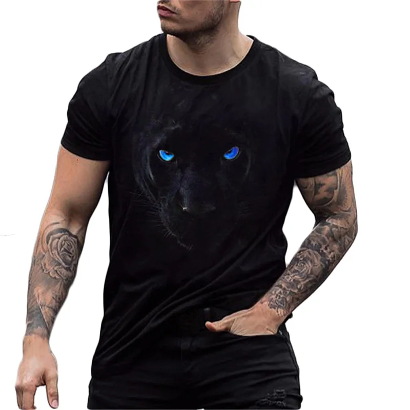 

3D Wolf Eyes 3D T-Shirts For Men Summer Trend Cool Streetwear Printed Tee Shirt Oversize Short Sleeve Kids Tops Women Clothes