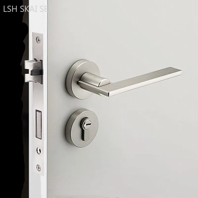 Бесшумный раздвоенный дверной замок высокого качества из цинкового сплава