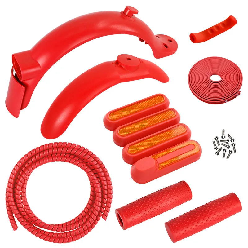 

Rear Mudguard Modification 7 Set Electric Scooter for Xiaomi M365/Pro/Pro2 Fender Wheel Cover Protector Line Tube Winding Tubes