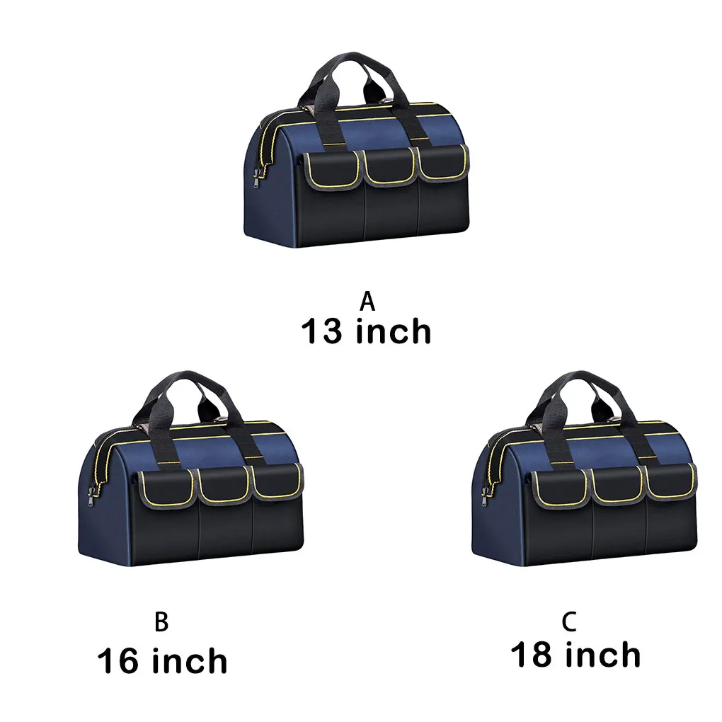 

Electrician Tools Bag Universal Worker Carrier Bags Large Capacity Zipper Tool Storage Pouch Organizer Container 13in