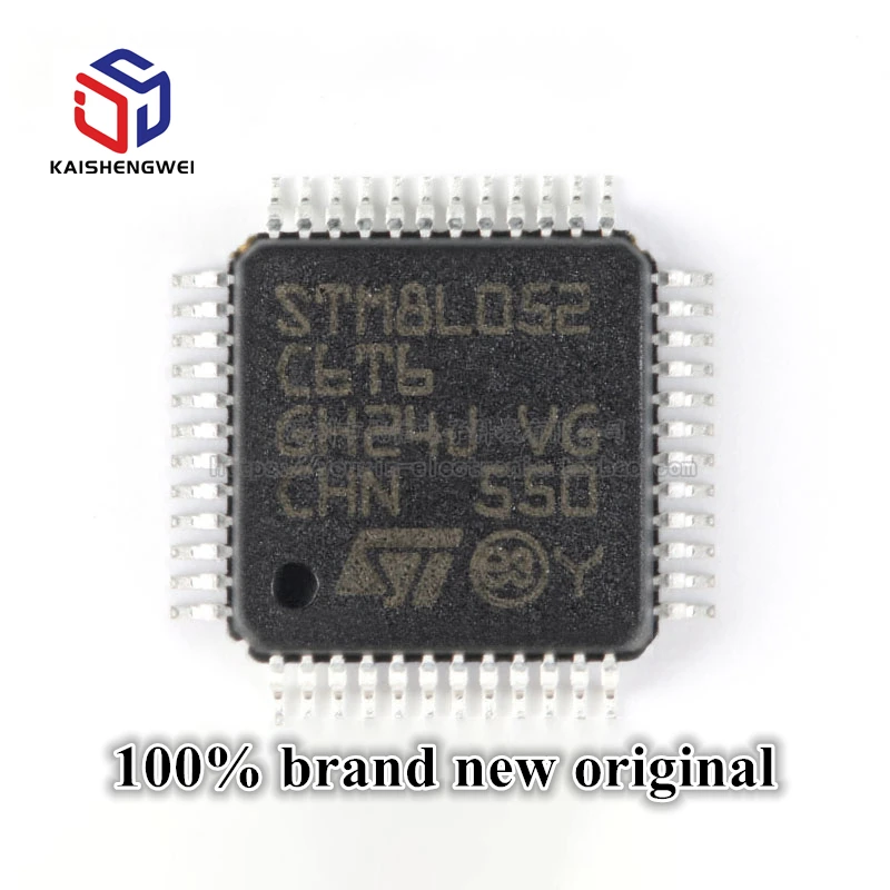 

Original Genuine STM8L052C6T6 LQFP-48 16MHz/32KB Flash Memory/8-Bit Microcontroller MCU