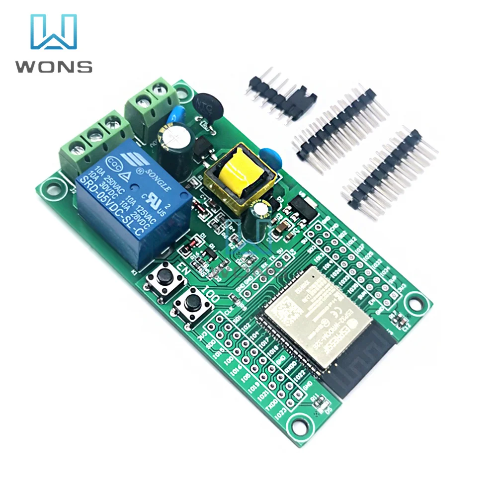 Блок питания переменного тока ESP32 WiFi Bluetooth ble один релейный модуль макетная плата