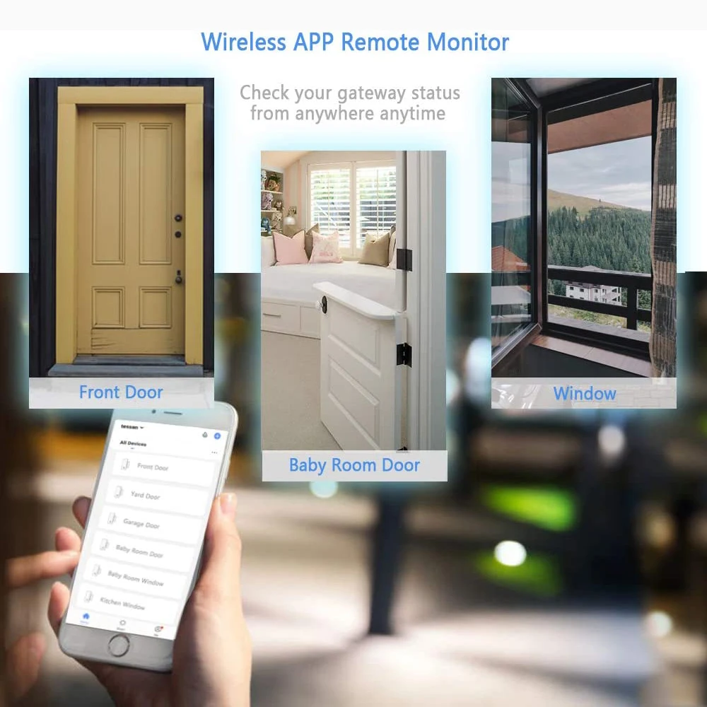 MEIAN Door Alarm Protection Alarm Systems Security Home Smart Zigbee3.0 Door Window Sensor Smart Devices for Home-4PCS enlarge