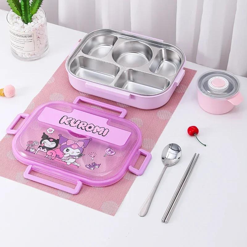 Ланч-бокс HelloKitty Kuromi милый аниме детский студенческий пригородный ланч-бокс из