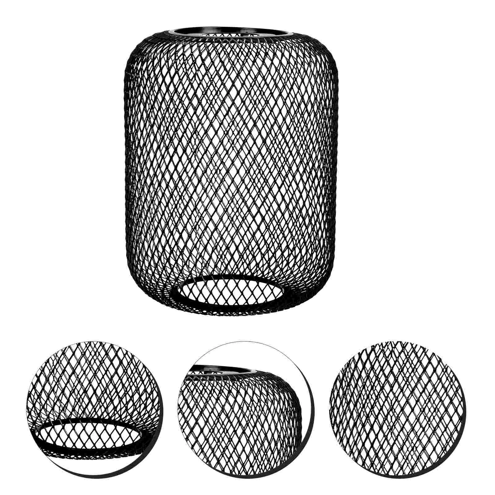 

Lampshade Retro Decor Iron Straight Wall Hotel Light Wrought Accessory Adornment Mesh Shell