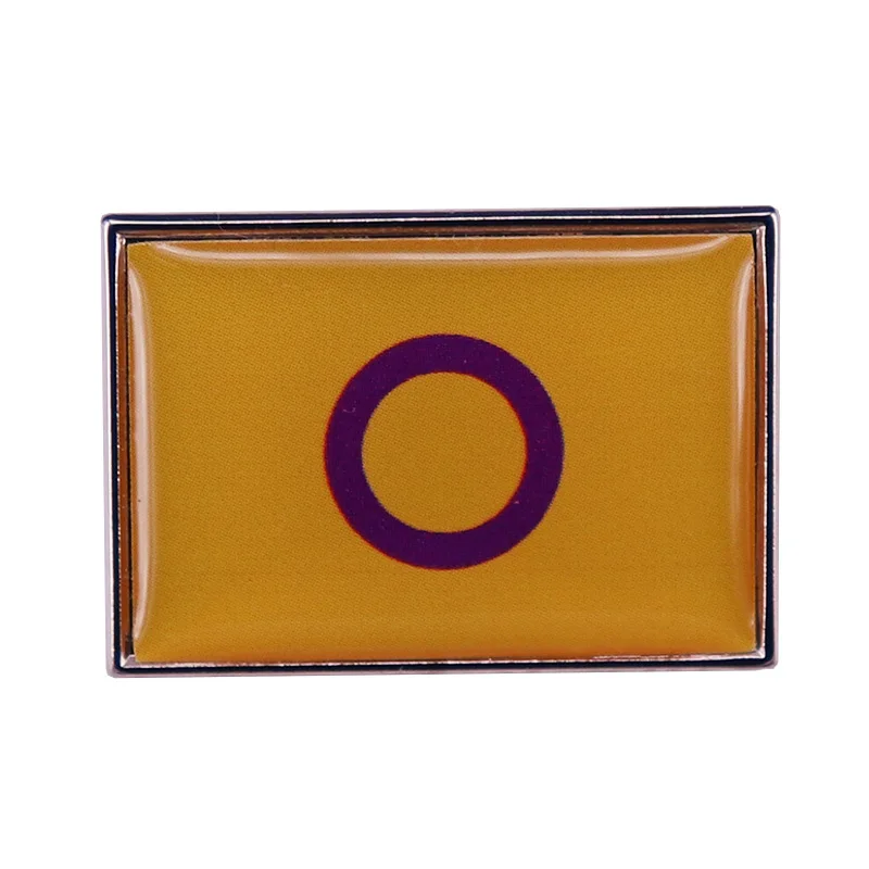 

Intersex Intersex Flag Enamel Pin Wrap Clothes Lapel Brooch Fine Badge Fashion Jewelry Friend Gift