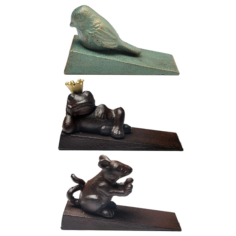 

Vintage Animal Shaped Movable Door Stop Windproof Door Block Wrought Iron Door Retainer Retro Home Decor Easy to Use