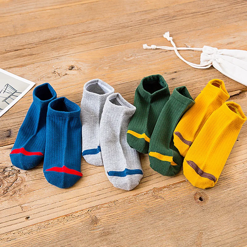 

Men's Socks Set 10 Pcs Cotton Low Cut Solid Color Streetwear No Show Ankle Stripe Sports Socks Male Gifts 2022 New Spring Summer