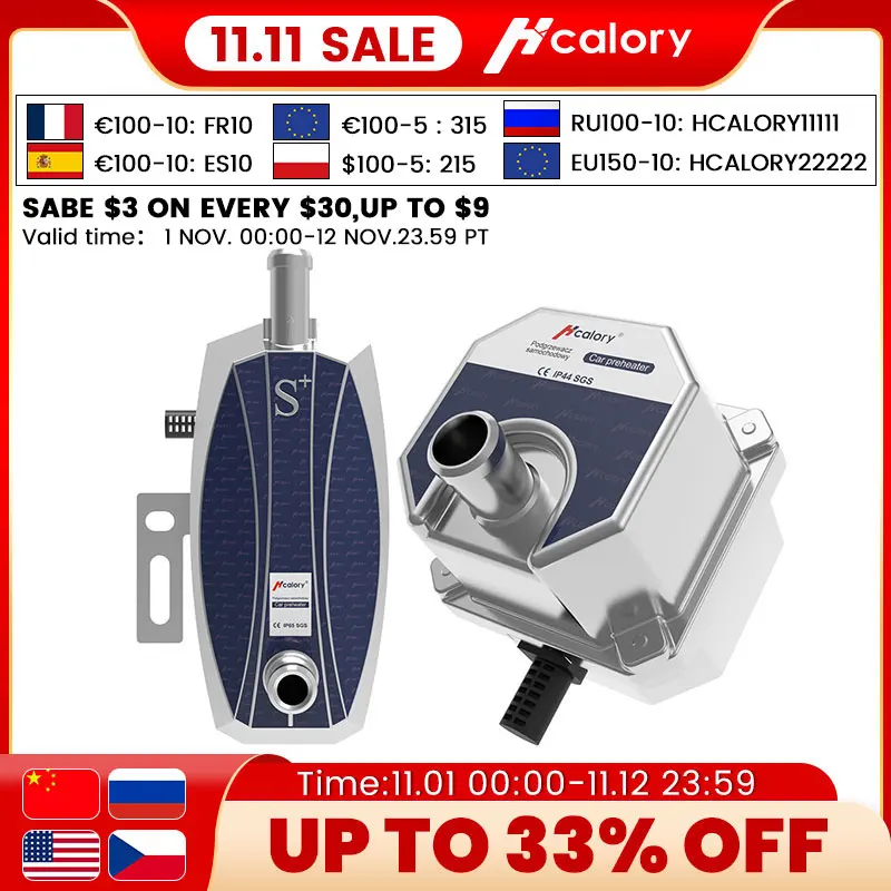 

BIG SALE ! ! Hcalory 220V parking heater 3000W water tank heater car engine preheater for car 1.8L-2.5L exhaust 1 year warranty