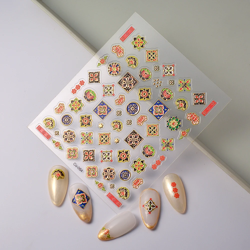 Лазерная наклейка для ногтей 3D голографический узор на заказ наклейки