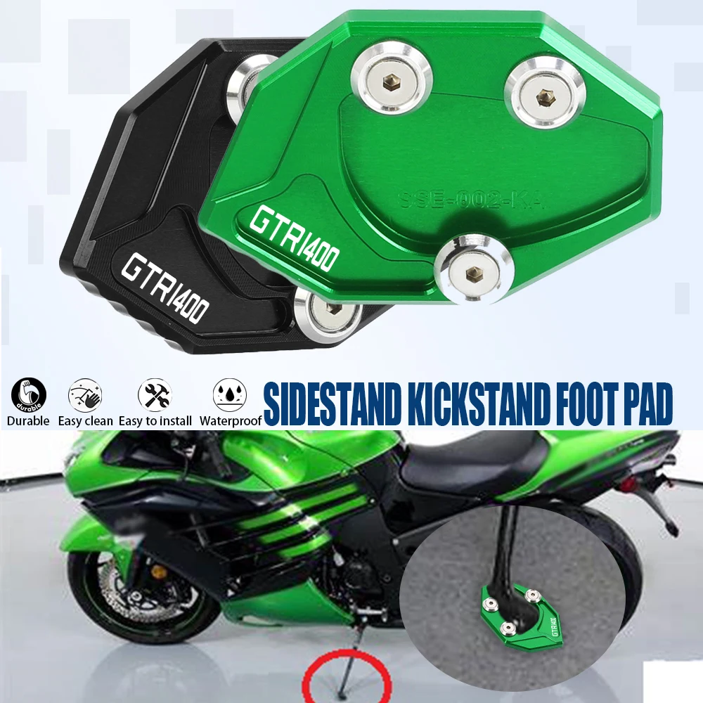 

GTR1400 Motorcycle Side Stand Enlarge Sled Sidestand Kickstand Foot Pad For KAWASAKI GTR 1400 2012-2023 2022 2021 2020 2019 2018