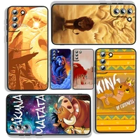 the lion king for samsung galaxy s22 s21 s20 fe ultra s10e s10 s9 s8 s7 s6 edge plus black silicone phone case