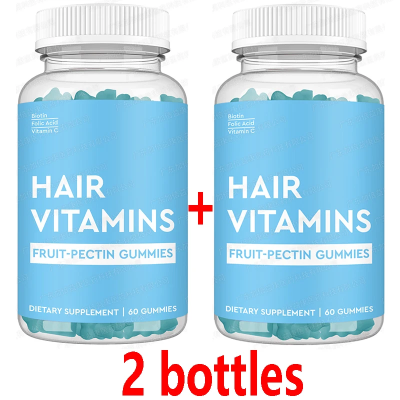 

2 Bottle hair jelly collagen vitamin Promote hair growth strengthen nails reduce splitting nourish hair protect nails hair jelly