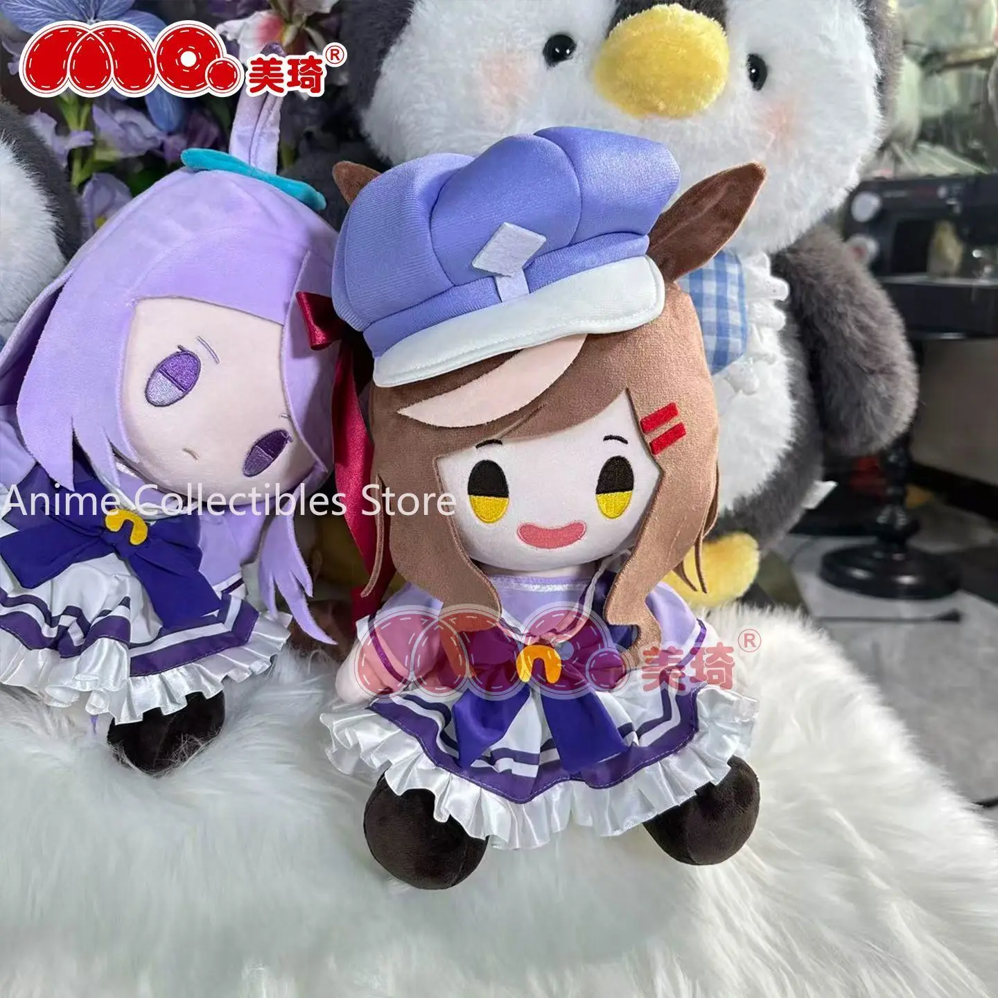 Фото Плюшевая игрушка Pretty Derby Mejiro McQueen 30 см, аниме-персонаж, плюшевая игрушка-маскот, милый мультяшный персонаж, подарок на день рождения для девочек №3