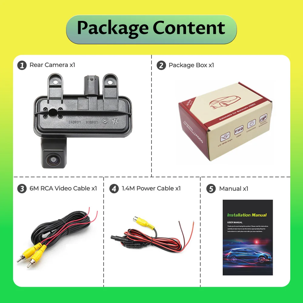 CVBS AHD 1080P Автомобильная камера заднего вида на ручке багажника для Mercedes Benz B Class W246