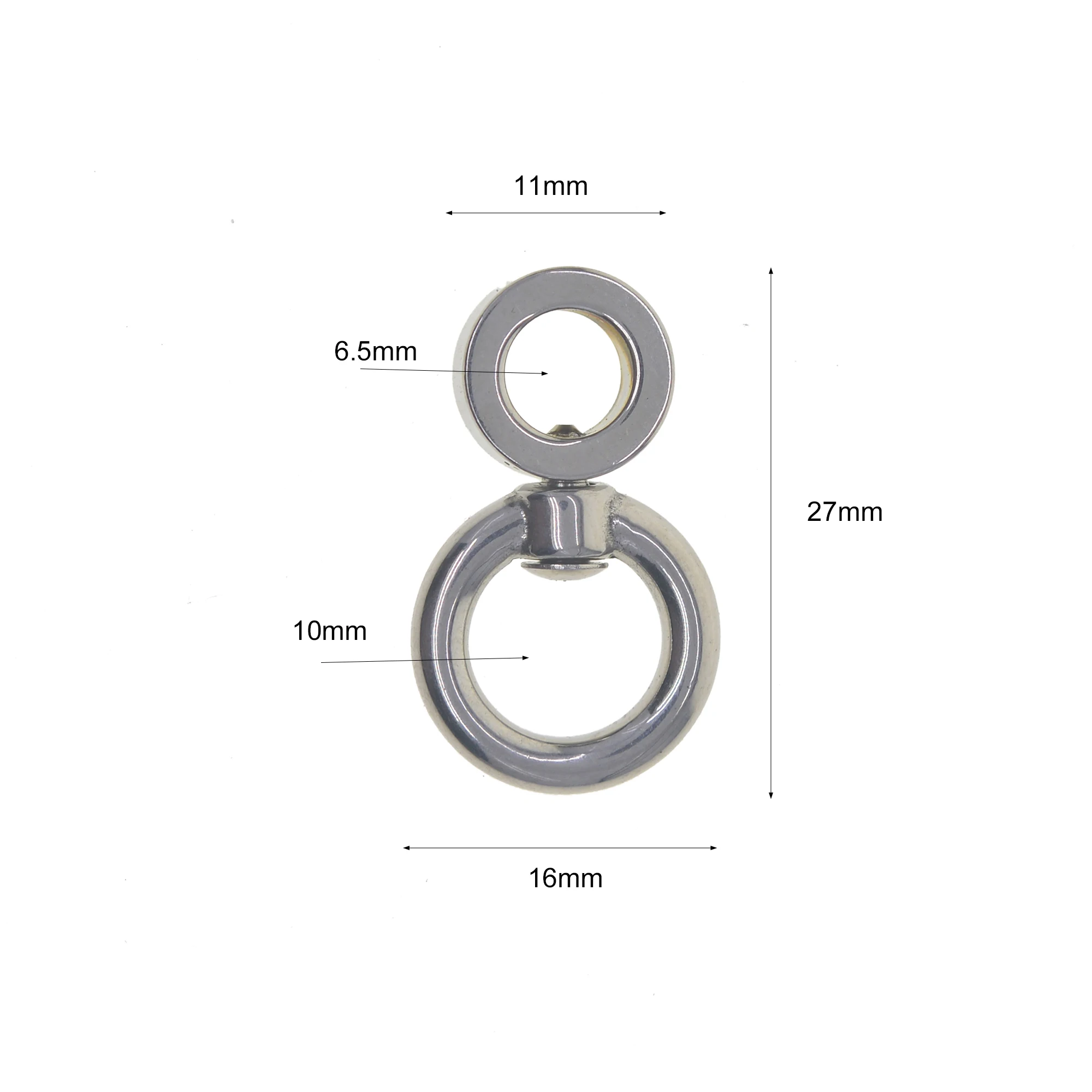 Зеркальный поворотный соединитель из нержавеющей стали 304 для брелка