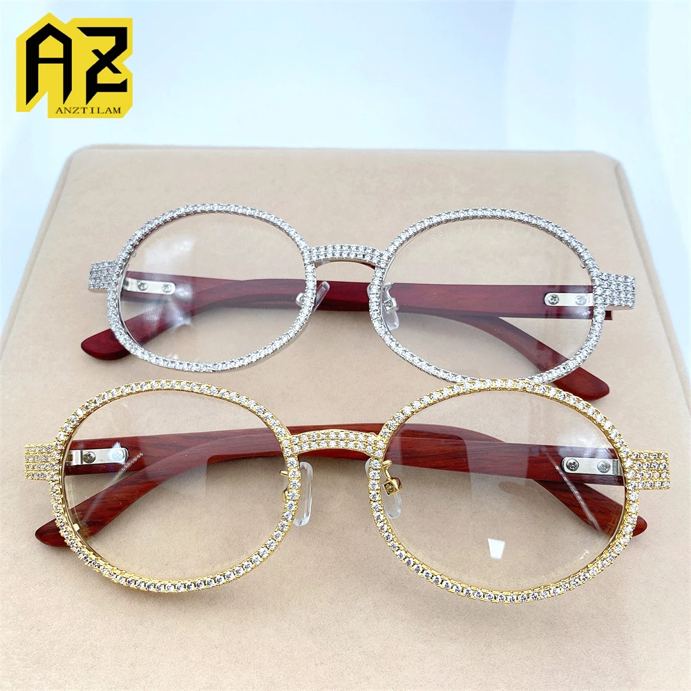 Hip Hop Iced Out Glasses Bling Color Bling AAA Cubic Zircon  Sun Glasses For Women Men Jewelry Free Shipping