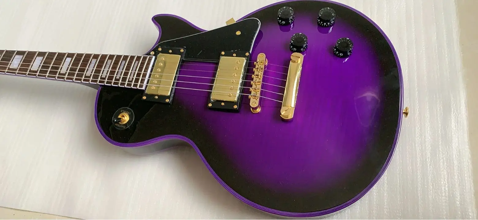 

Классическая электрическая гитара Shope Purple Custom Flame Maple Top