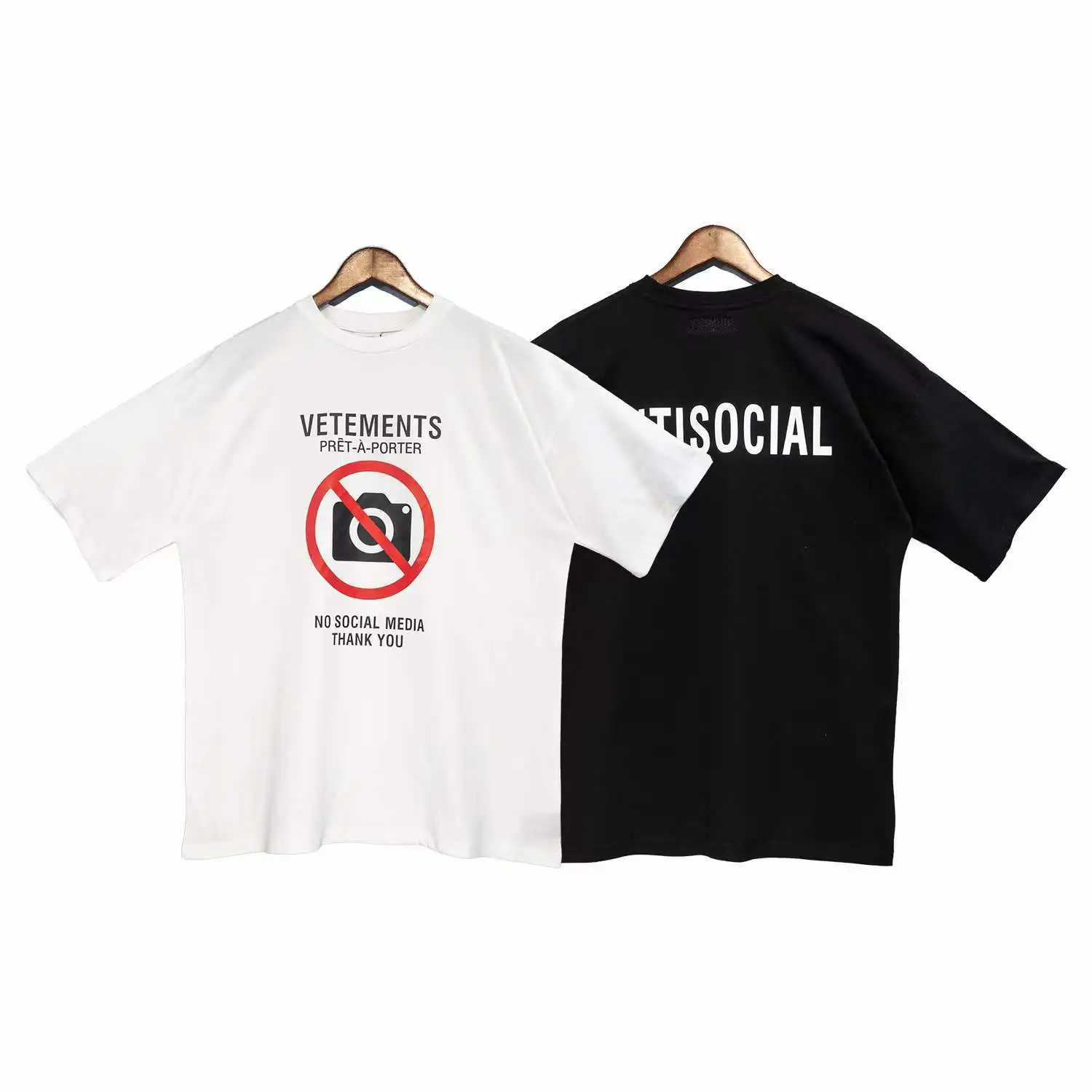 

Oversized Vetements 1:1 High Quality Teen High Street Loose Lettering Casual Cotton T-Shirt