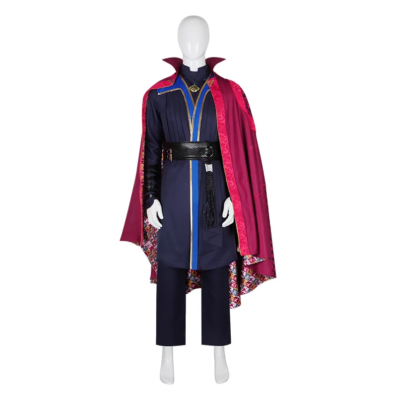 

Superhero Movie Doctor Cosplay Costume Stephen Strange Red Cloak Cape Set Bodysuit Adult Halloween Carnival Party Costume Suit