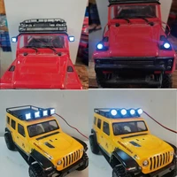 scx24 climbing car luggage rack with lights remote control car metal luggage rack non destructive modified roof spotlights