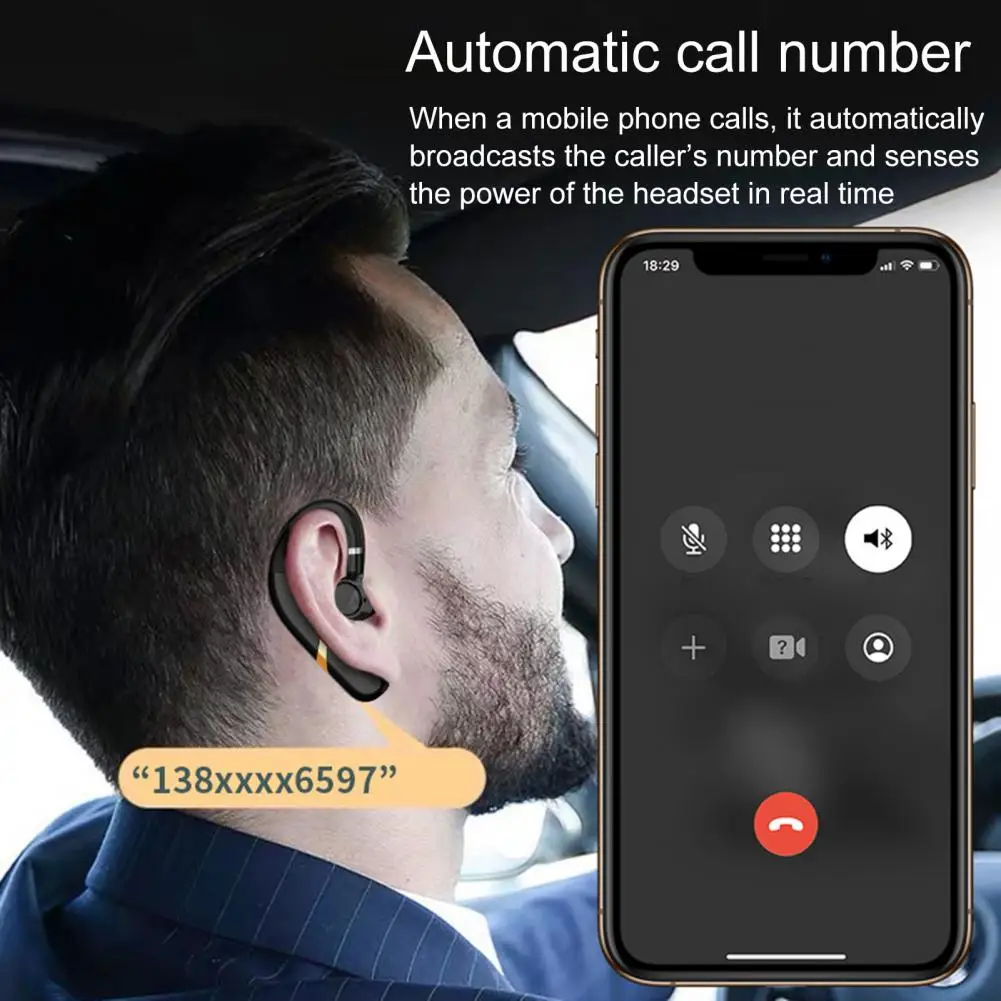 Earhook Bluetooth-совместимый с 5 0 IPX7 водонепроницаемые беспроводные мини-наушники для