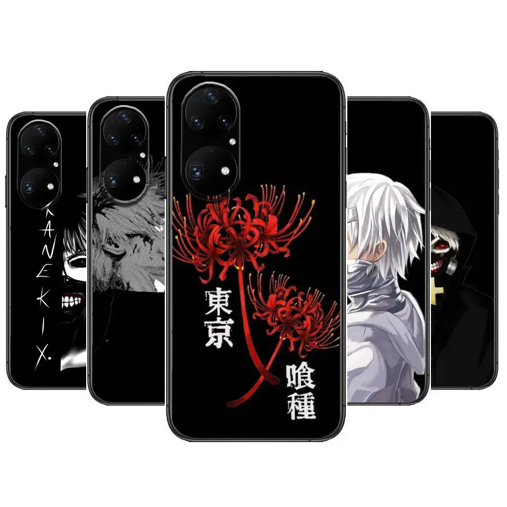 

Japanese anime Tokyo Ghoul Phone Case For Huawei p50 P40 p30 P20 10 9 8 Lite E Pro Plus Black Etui Coque Painting Hoesjes comic