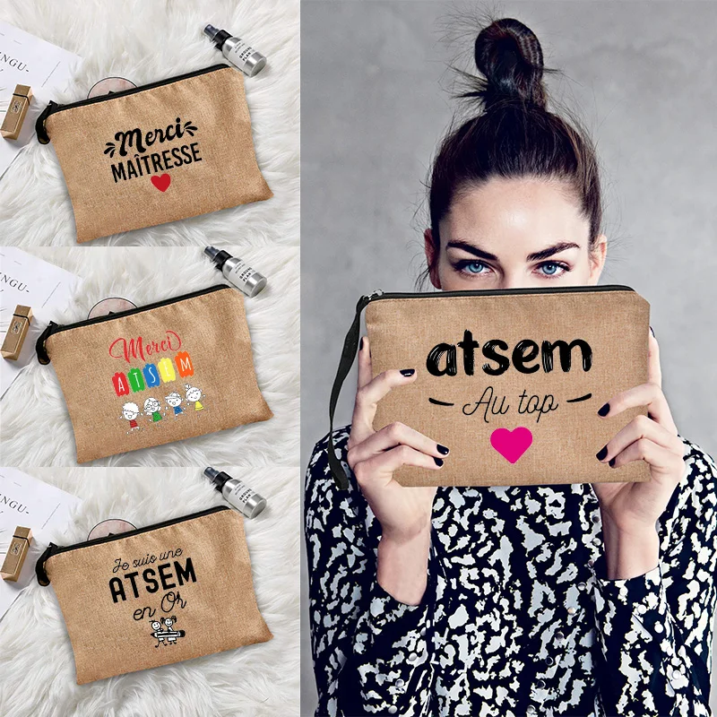 Super Atsem Cosmetic Bags Bachelorette Makeup Bag Toiletries Organizer Pouch Purses Back To School Teacher Gifts Make Up Bag