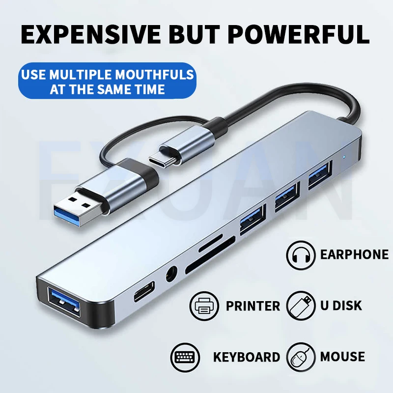 Док-станция 8 в одном устройство для чтения карт и передачи данных Расширенный